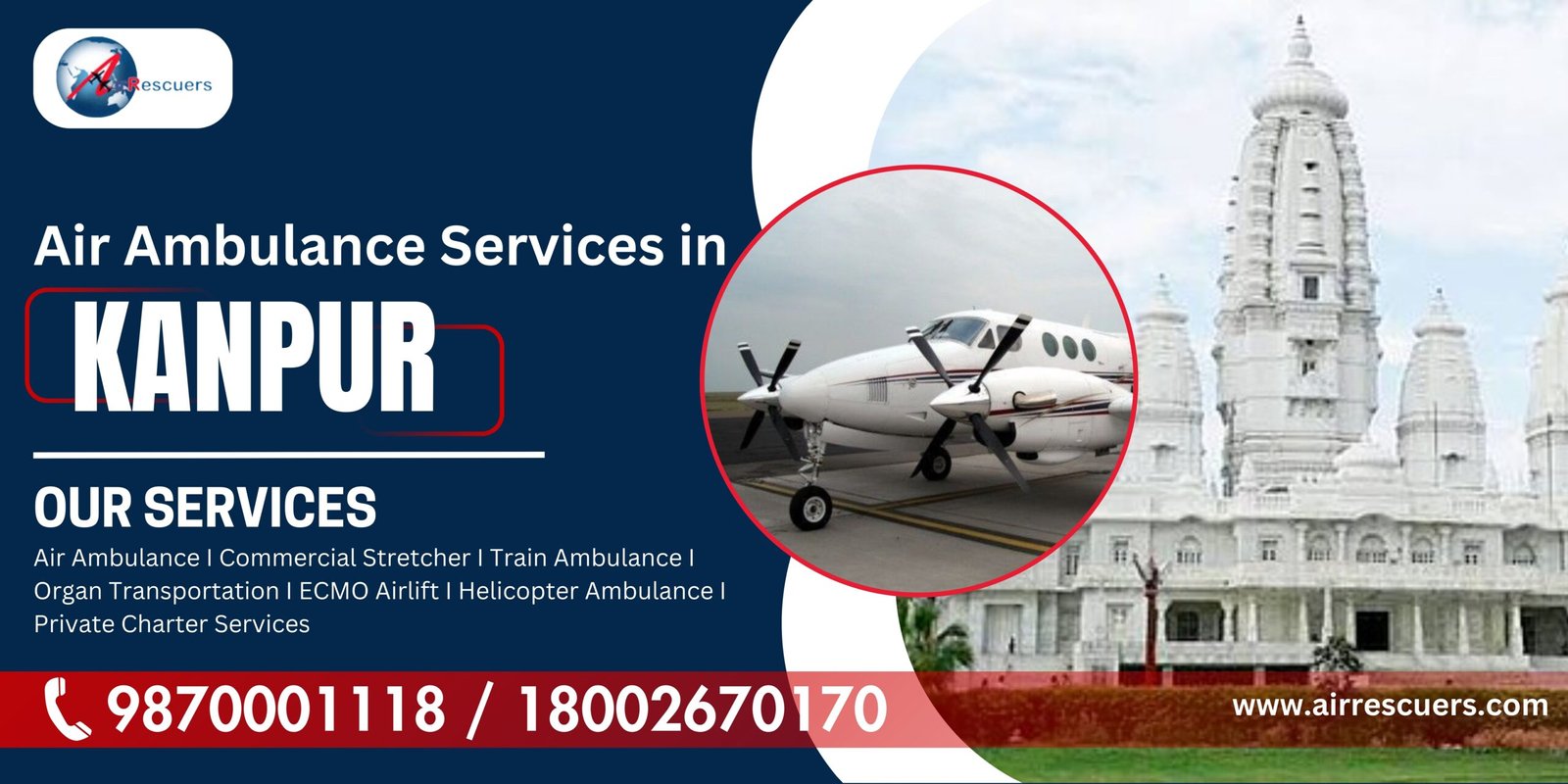 air ambulance services in Kanpur
