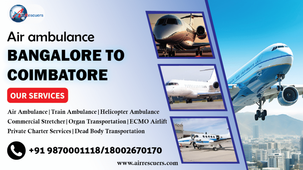 air ambulance Bangalore to Coimbatore
