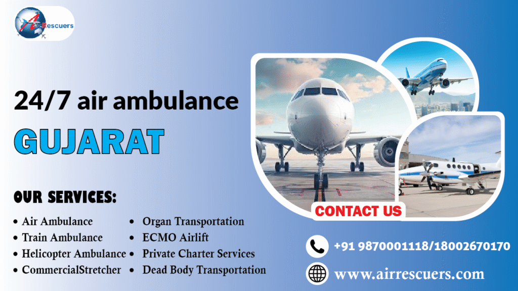 247 air ambulance Gujarat