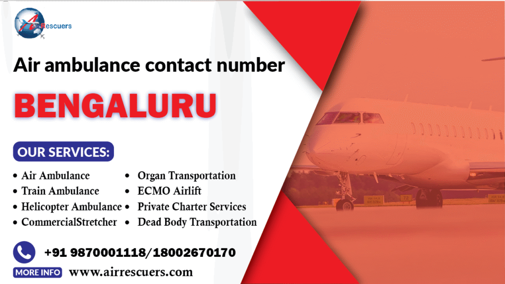 Air ambulance contact number-Bengaluru
