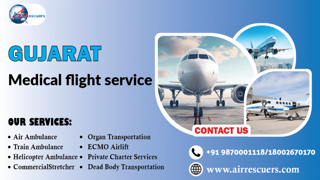 Gujarat medical flight service