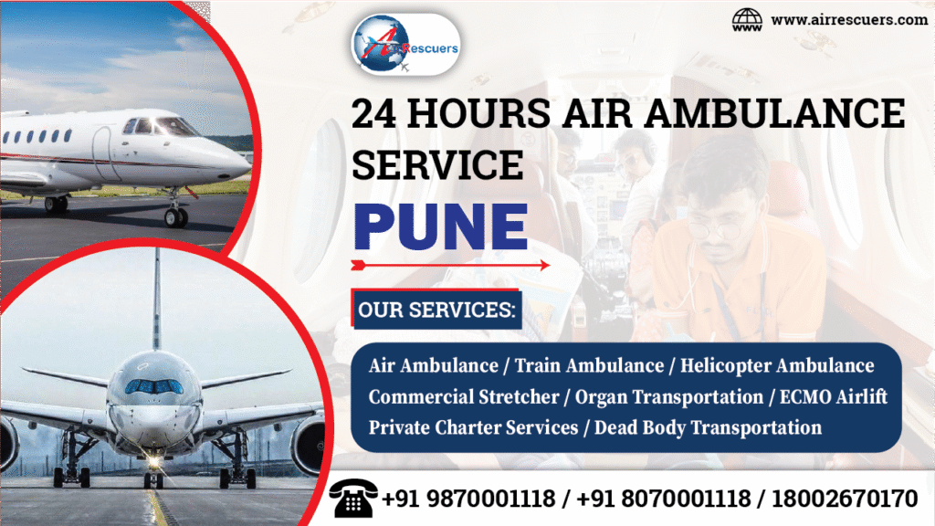 24/7 air ambulance service pune