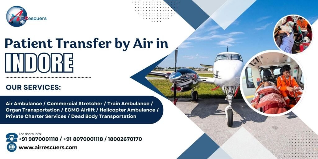 Patient transfer by Air in ndore